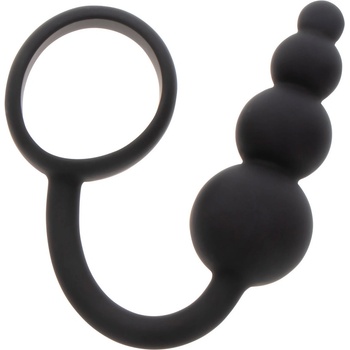 ToyJoy Manpower Anal Plug & Cock Ring Black