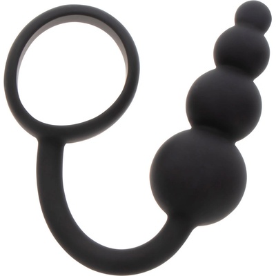 ToyJoy Manpower Anal Plug & Cock Ring Black
