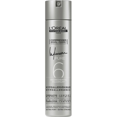 L'Oréal Infinium Pure hypoalergénny lak na vlasy s extra silnou fixáciou bez parfumácie 300 ml