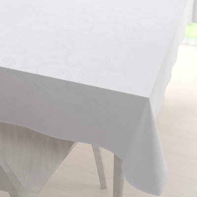 Biante Teflonový obdélníkový ubrus TF-100 Bílé ornamenty s lístky 120x160 cm