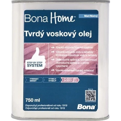 Bona home Tvrdý voskový olej 2,5 l Bezbarvý matný – Zboží Mobilmania