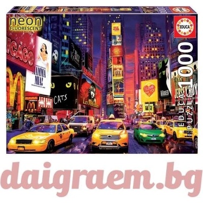 Educa Неонов пъзел educa 18499 - 1000 части - Таймс Скуеър, Ню Йорк (edu18499)