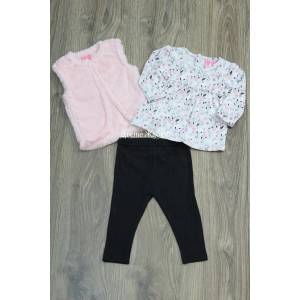 Mini Moi Комплект от 3 части за момиче, 3-6м, 6-12м 18-24м
