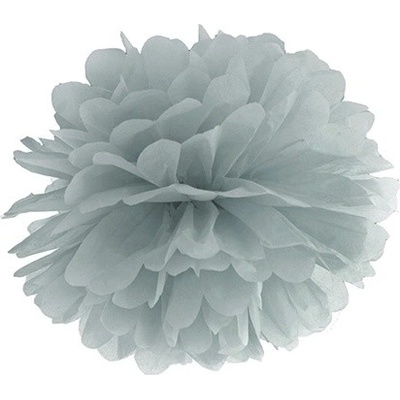 PartyDeco Pom-poms šedý 25 cm 1 ks - dekorace pom-pomy svatební výzdoba sálu