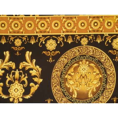 černé hedvábí 3218 vzor versace