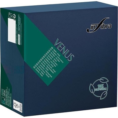 Celtex Ubrousky INFIBRA Venus Airlaid textilní BIO modrá 50ks 40x40cm