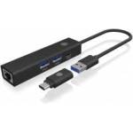 RaidSonic ICY BOX IB-HUB1439 LAN/USB Hub
