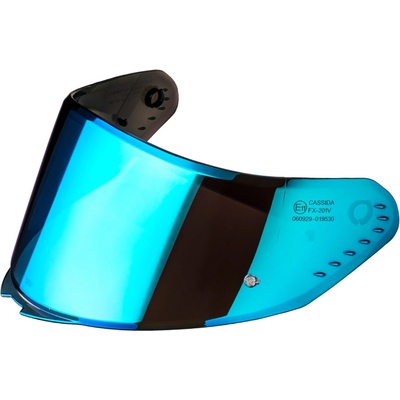 Plexi pro přilby Cassida AERO s přípravou pro Pinlock zrcadlové modré REVO