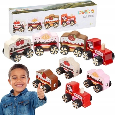 CUBIKA 15382 Vlak Cakes s magnetmi 4 diely