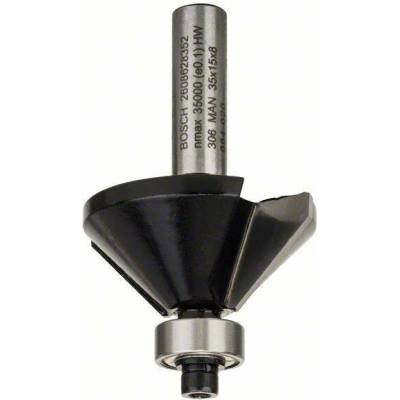 BOSCH Fazetová frézy 8 mm, B 11 mm, L 15 mm, G 56 mm, 45 °