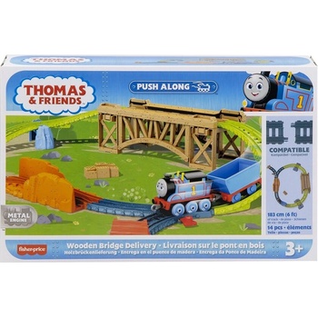 Mattel Игрален комплект ТОМАС Thomas & Friends Wooden Bridge Delivery Set от серията TrackMaster, HHV79