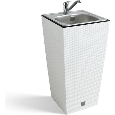 Záhradné umývadlo Lavabo Ratan biele