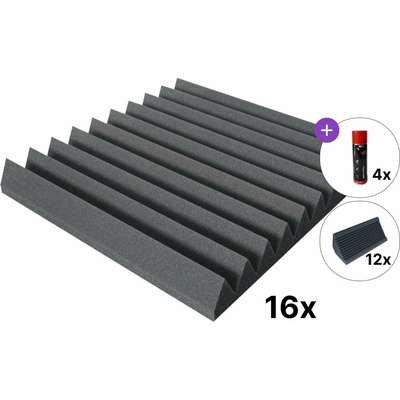 Mega Acoustic PA-PMK7 50x50 Room SET Dark Grey Absorpčný penový panel