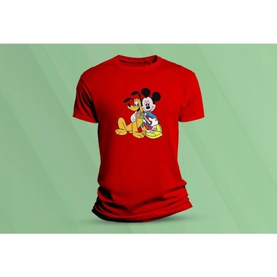 Sandratex dětské bavlněné tričko Mickey 7 červená