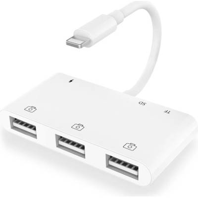AppleMix Adaptér Lightning na SD + Micro SD + 3x USB-A + Lightning