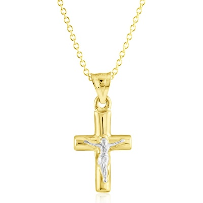 Gemmax Zlatý řetízek s křížkem GUSCN-37631-36261