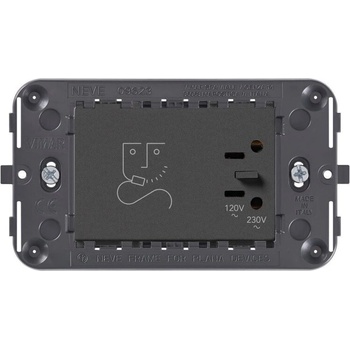 Vimar 09290. cm Контакт за електрическа самобръсначка 230v 3m Карбон мат neve up (09290.cm)