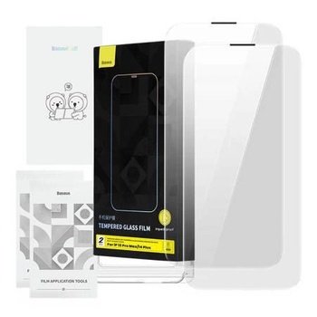 Baseus Сигурно защитно фолио за iPhone 13 Pro Max/14 Plus, Baseus, Филтър за прах (P60012218201-02) (P60012218201-02)