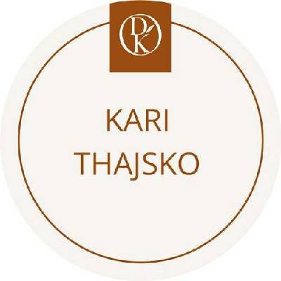 Davídkovo koření Etiketa Kari Thajsko béžová průměr 4,5 cm 1 ks