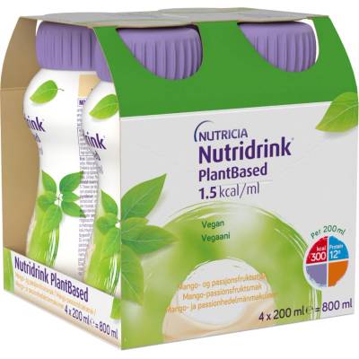 Nutridrink PlantBased Mango/marakuja 4 x 200 ml