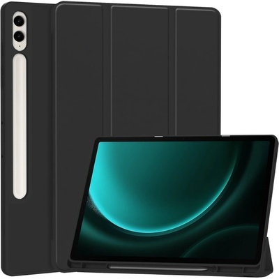 Vsetkonamobil 66587 LEATHER Zaklápací kryt Samsung Galaxy Tab S9 FE+ čierny