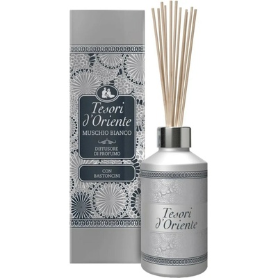 Tesori d'Oriente Aroma difuzér s ratanovými tyčinkami Muschio Bianco 200 ml