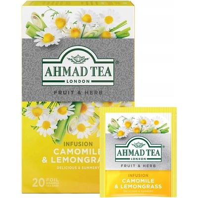 AHMAD TEA Bylinný čaj porciovaný harmanček a citrónová tráva 30 g