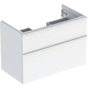 Geberit iCon - Шкафче за умивалник, 89x62x48 см, 2 чекмеджета, лъскаво бяло 502.305. 01.1 (502.305.01.1)
