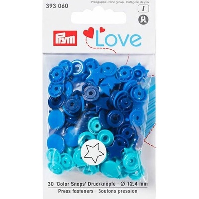 Prym Patentky plastové hvězdy 12,4 mm, odstíny modré
