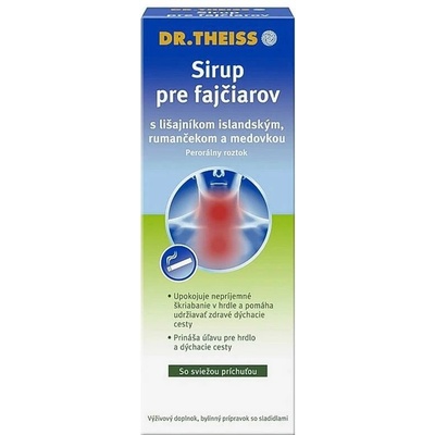 Dr.Theiss Sirup pro kuřáky s lišejníkem heřmánkem a meduňkou 250 ml
