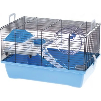 INTER-ZOO Pet Products Клетка за гризачи GINO COLOR с тунел 42 x 29 x 26 cm СИНЯ