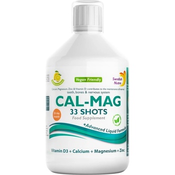Image 1 of Swedish Nutra Cal-Mag Liquid | + Vitamin C, D-3 & Zinc [500 мл] Лимон