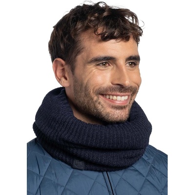 Buff Кръгъл шал Buff Rutger в тъмносиньо с изчистен дизайн 129695 (129695.717)