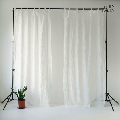 Biela ľanová záclona 130x200 cm White – Linen Tales