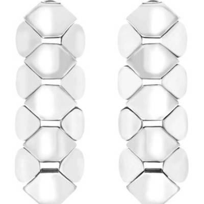 Breil Extravagantné oceľové náušnice Hexagonia TJ3635