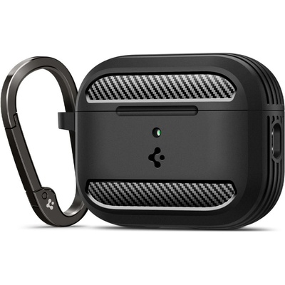 Spigen Удароустойчив силиконов калъф за Apple AirPods Pro 3 от Spigen Rugged Armor - Matte Black (8800283309607)