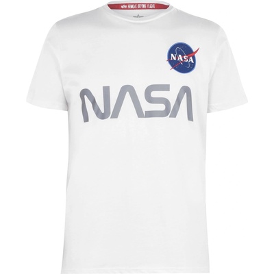 Alpha Industries Тениска Alpha Industries NASA Reflective T-Shirt - White 09