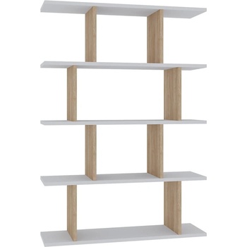 Biela/prírodná knižnica v dekore duba 90x127 cm Harmon - Kalune Design