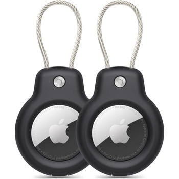 Tech-Protect 2x калъф за Apple Airtag от Tech Protect Rough Vein - Черни (5906302360727)