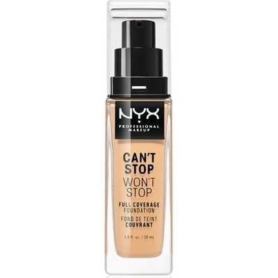 NYX Professional Makeup Can't Stop Won't Stop Full Coverage Foundation vysoce krycí make-up 7.5 Soft Beige 30 ml