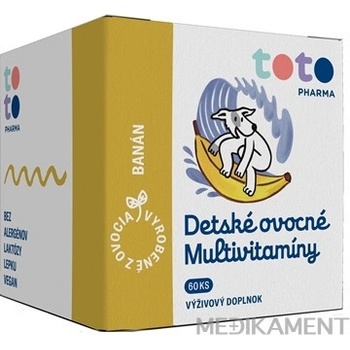 Toto Detské ovocné Multivitamíny banán 60 pastilok