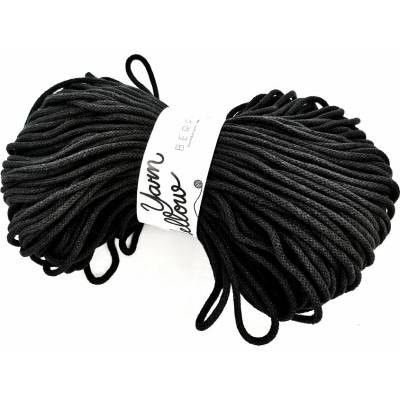 YarnMellow Příze Berry 5mm 100 m černá