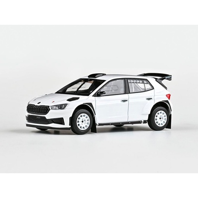 Abrex Škoda Fabia IV RS Rally2 2022 Bílá Šotolinová Kola Type 2 1:43