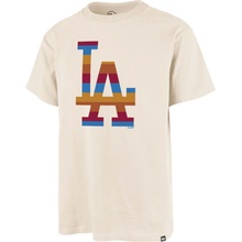 47 Brand MLB LOS ANGELES DODGERS RETRO STRIPE ECHO TEE BB012TEMECH576744NT Béžový