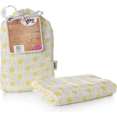 XKKO BMB Bambusová zavinovačka Little Stars Lemon