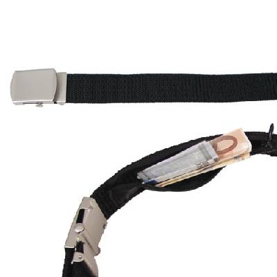 Opasek se skrytou kapsou 32 mm ČERNÝ