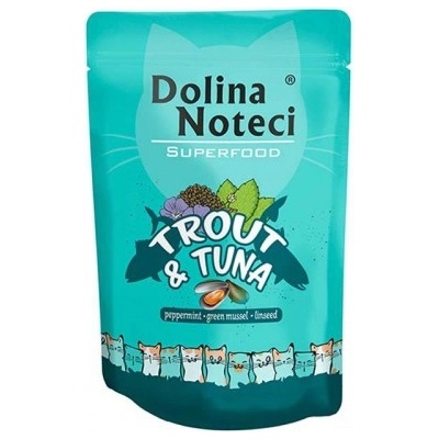 Dolina Noteci Dolina Noteci Superfood Adult cat Trout and Tune - Пауч за израснали котки с пъстърва и риба тон 85гр