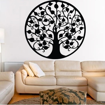 Dekorácia na stenu strom hojnosti drevený obraz z preglejky HOJNOST