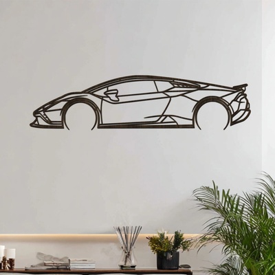 dřevo života Dřevěný obraz Lamborghini Huracan Rozměry (cm): 80x20, Zvolte barvu dekoru: Wenge