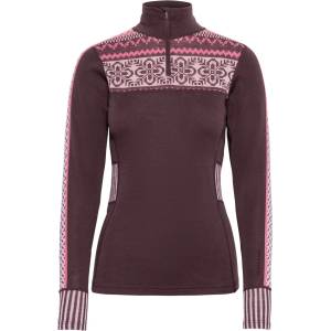 Kari Traa Дамско мериносово термобельо Kari Traa Women's Ines Half Zip Merino base layer - Cocoa Powder (115-2737-0212)